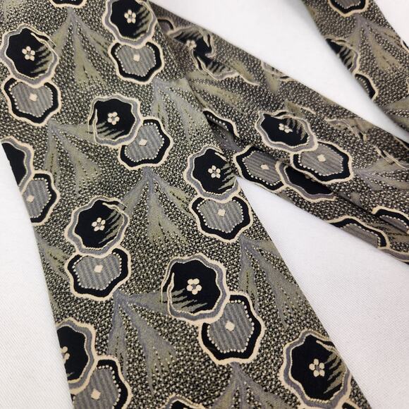 Vintage Designer Flower Hawaiian 90s Patterned Silk Tie - Picture 2 of 8